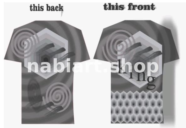 King Vision Graphic Men's T-Shirt – Charcoal Black Geometric Streetwear Tee Color
